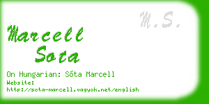 marcell sota business card